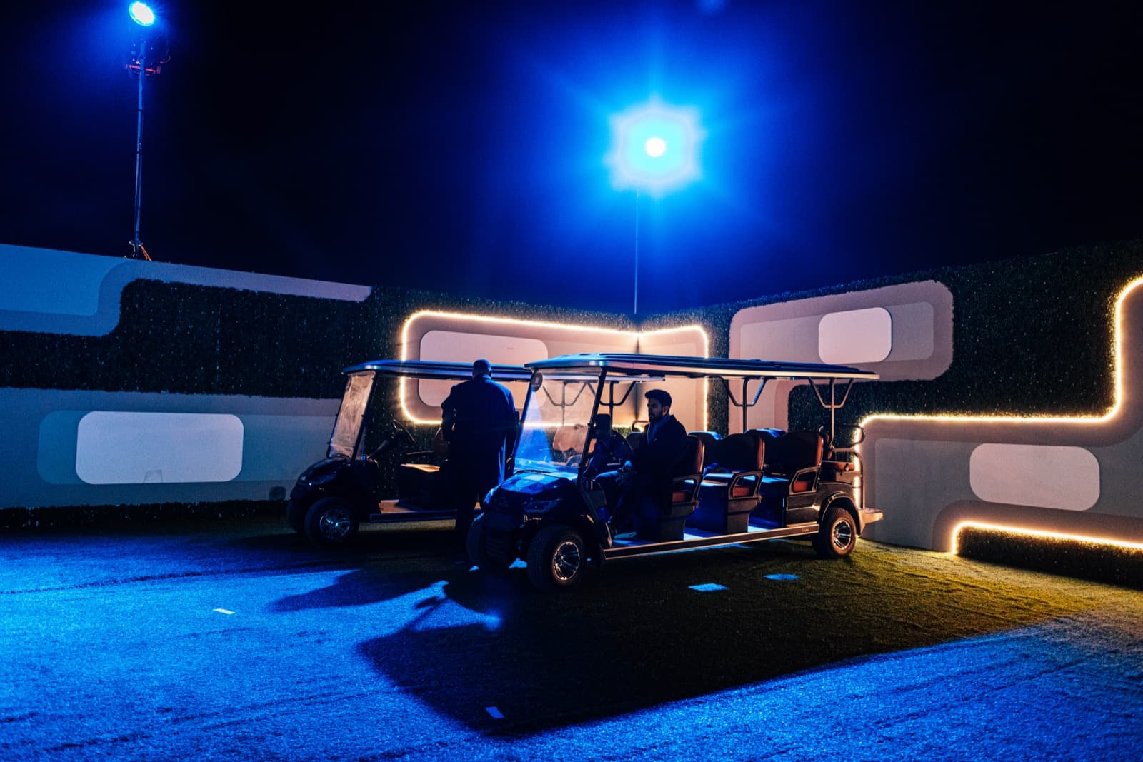 VIP terrace and suites at night